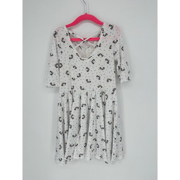 Dotdotsmile Ballerina Dress Size 5/6 White with Black Panda Bear Print NWT - Picture 3 of 5